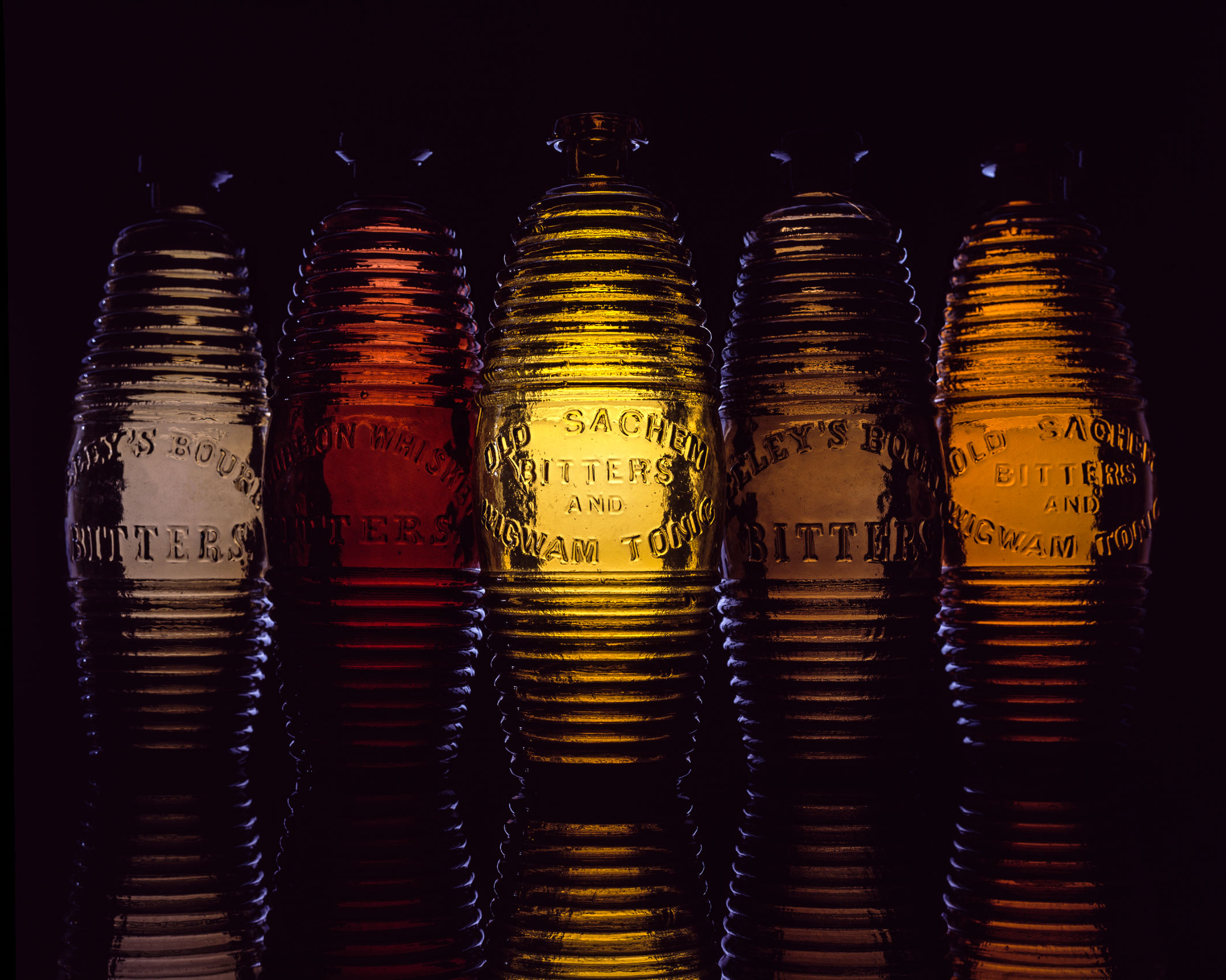 Antique Bitter Barrel Bottles